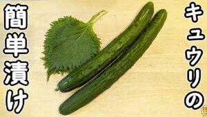 【キュウリと大葉の簡単レシピ】調味料は白だしだけ！切って漬けるだけ・簡単浅漬けの作り方　時短レシピ　節約レシピ