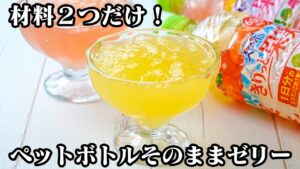 フルーツゼリーの作り方｜材料たった2つで超簡単！ペットボトルのまま冷やすだけ♪混ぜて放置でプルプルゼリーが誰でも失敗なし！-How to make Fruit jelly-【料理研究家ゆかり】